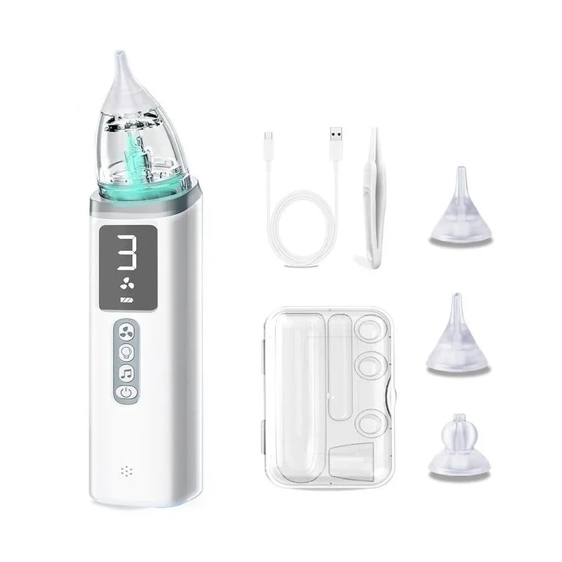 Electric Baby Nasal Aspirator Gentle Nose Cleaner with Soft Silicone, Safe