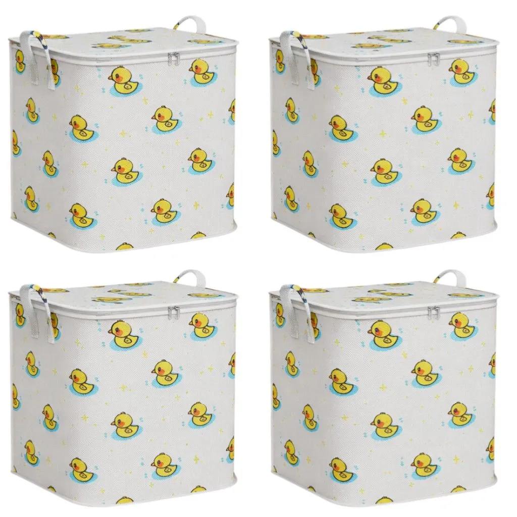 4 Pack - 100L Struggle Chicken Fabric Storage Bag - Multicolour