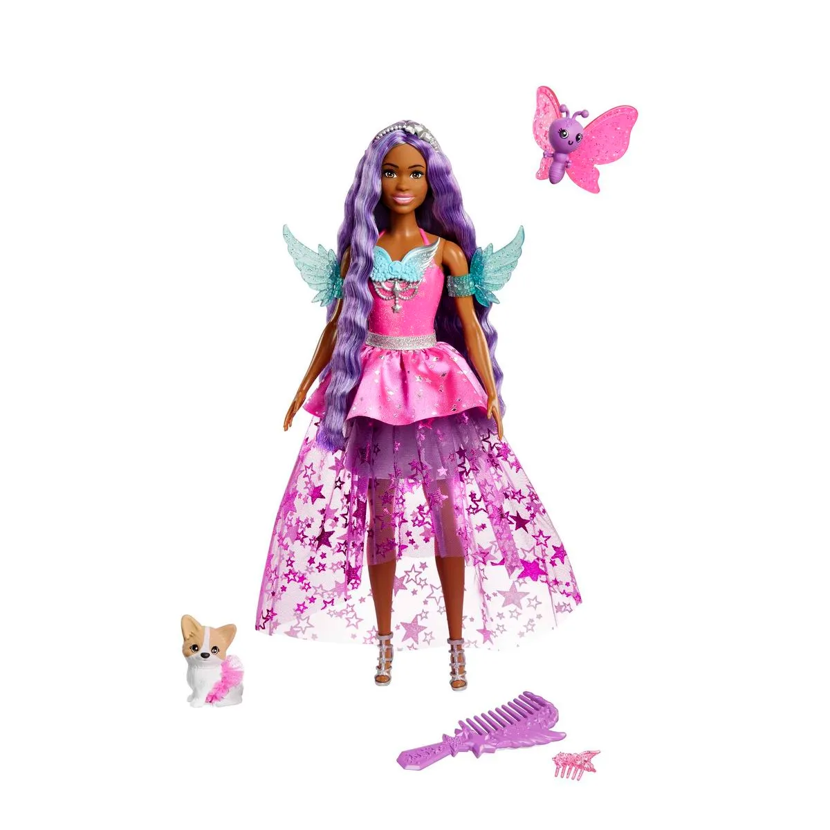 Barbie A Touch of Magic Dolls with Fairytale Dresses and Two Pets - Brooklyn