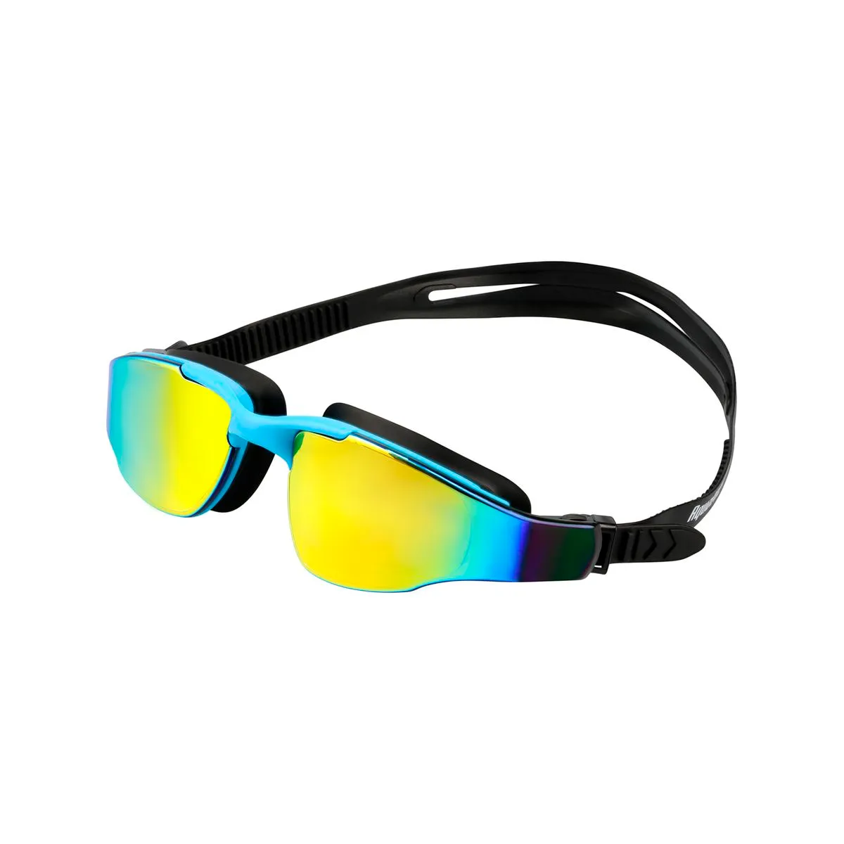 Aqualine Swim Goggles - Faze Mirror - Snr - Black, Blue