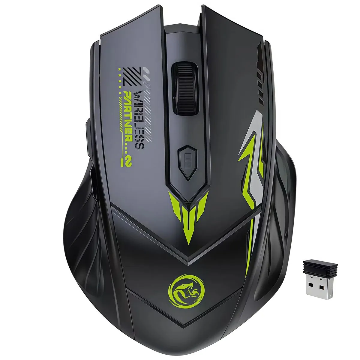 2.4G Wireless RGB Gaming Mouse, Adjustable DPI 6 Button USB Mice for PC