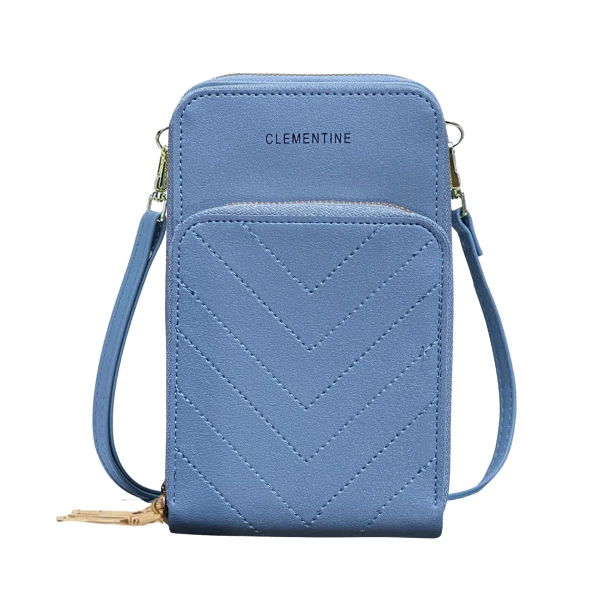 Clementine Multi-Pocket Crossbody Bag - Blue