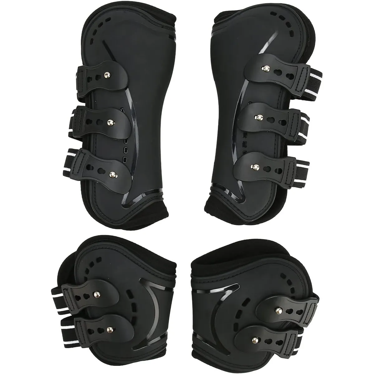 4Pcs Horse Tendon Boots Protective Set, Breathable Adjustable Horse Boots