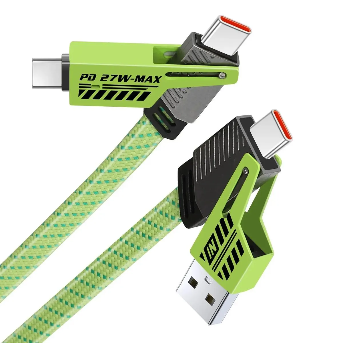 4 in 1 Mecha Fast Charging Data Cable USB Type C Multi Port Quick Charge