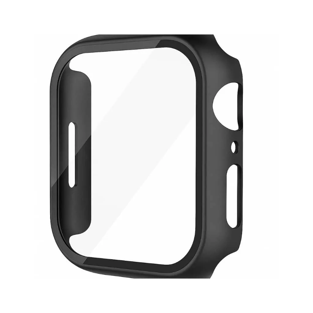 Watch Case with Tempered Glass screen Protector Compatible with Apple- 45mm
