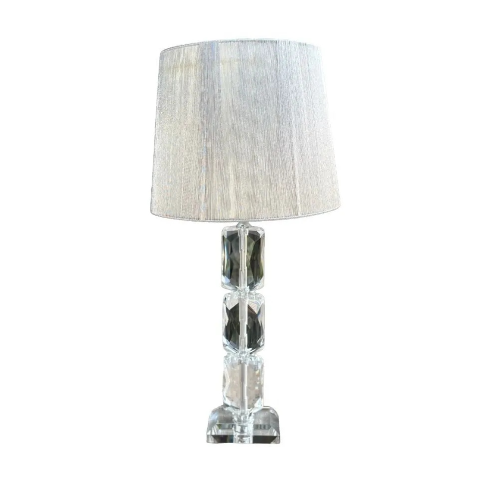 Crystal Table with Silver Shade