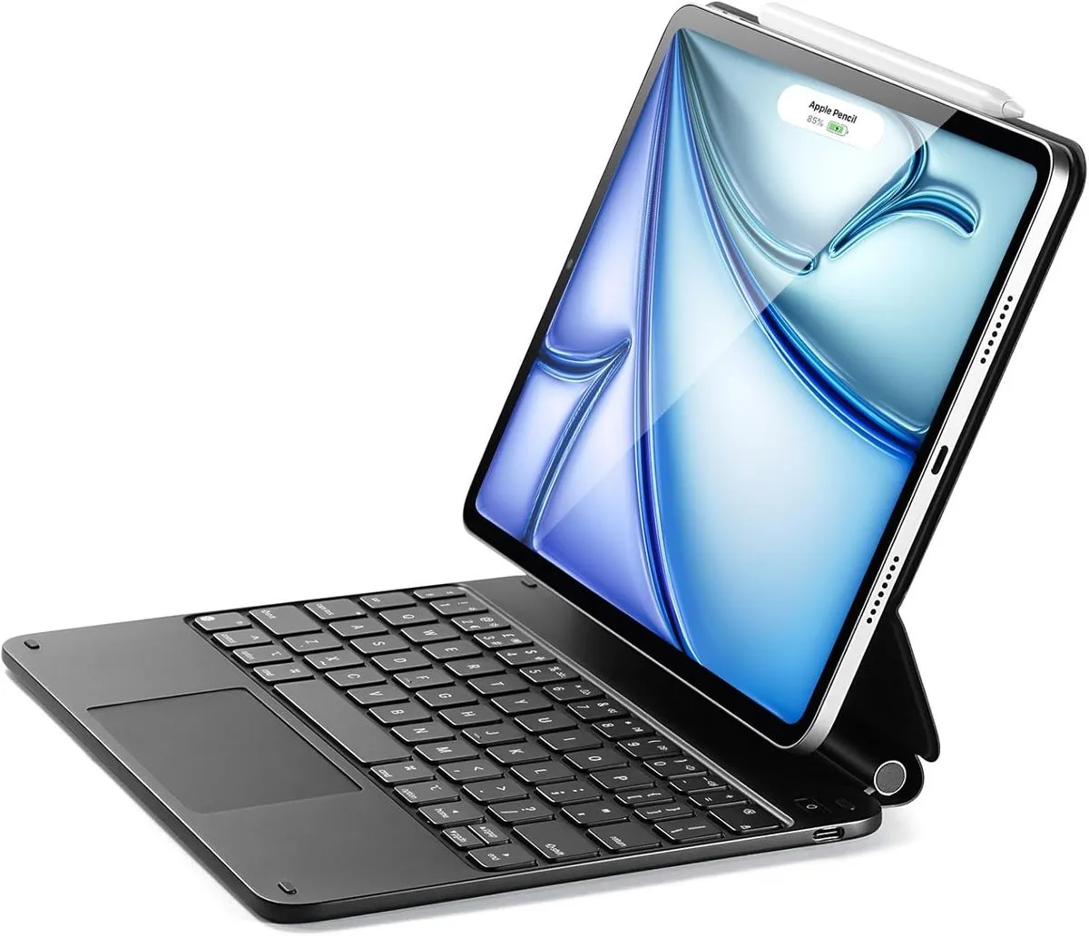 Trackpad Keyboard Compatible With iPad Pro 11 & iPad Air 5/4 - Black