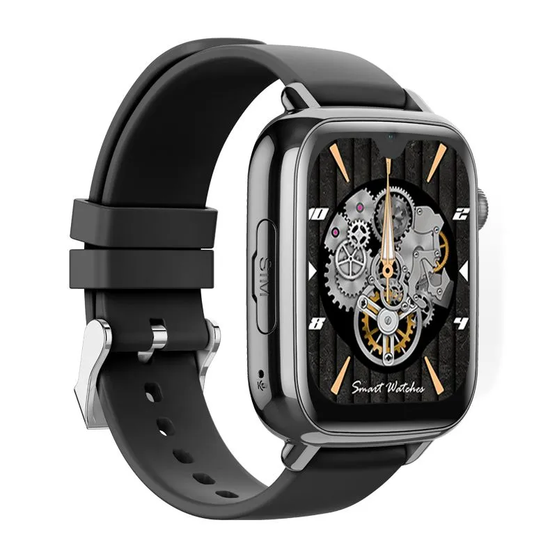 Kids Smart Watch with Video Call - GPS+LBS Tracking, IP66 Waterproof, 1.91" - Black