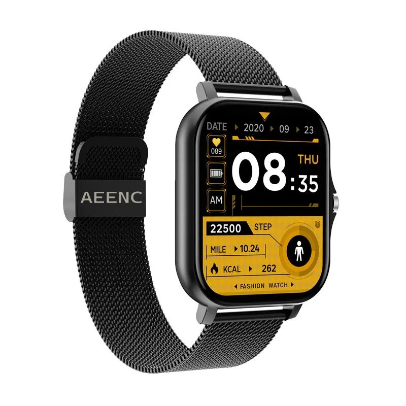 Unisex Smart Watch with Stainless Steel Mesh Band & Bluetooth Call,2 Straps