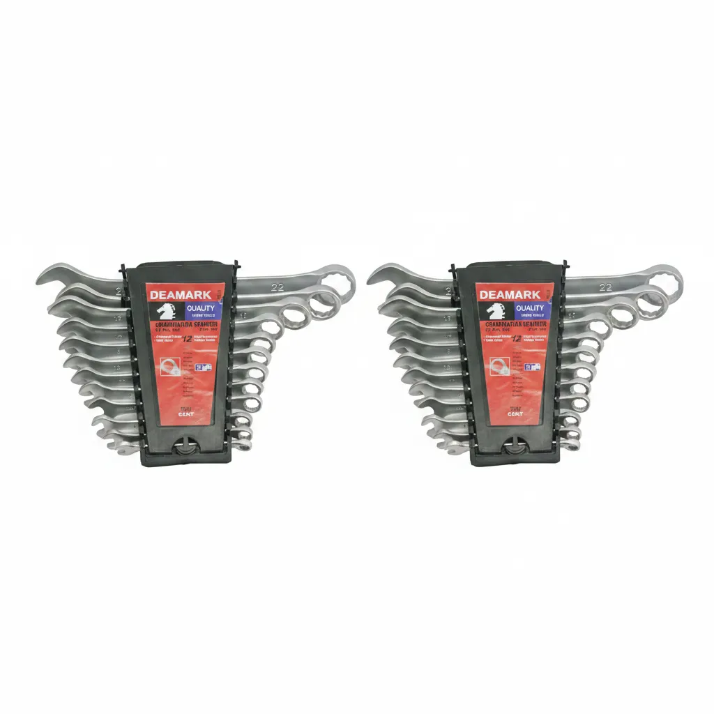 Deamark 12 Piece Combi Spanner Set - 6-22mm Cr-V Steel - 2 Pack