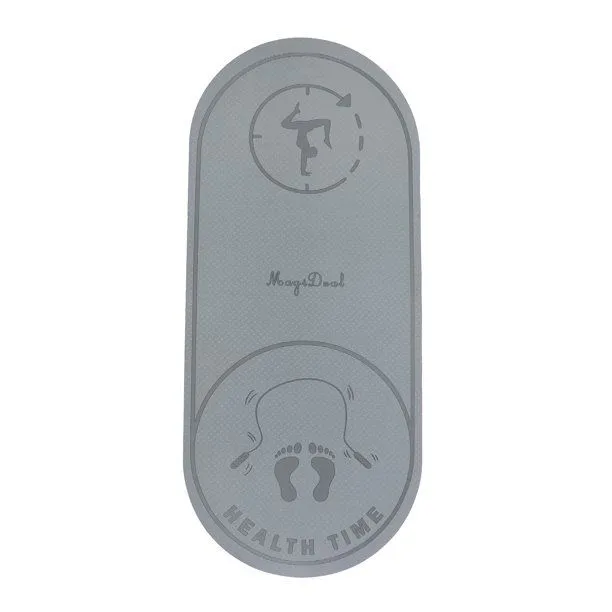 Mat Jump Rope Mat Gym Skipping Shock Absorbing Yoga Pilates Stretch - Grey