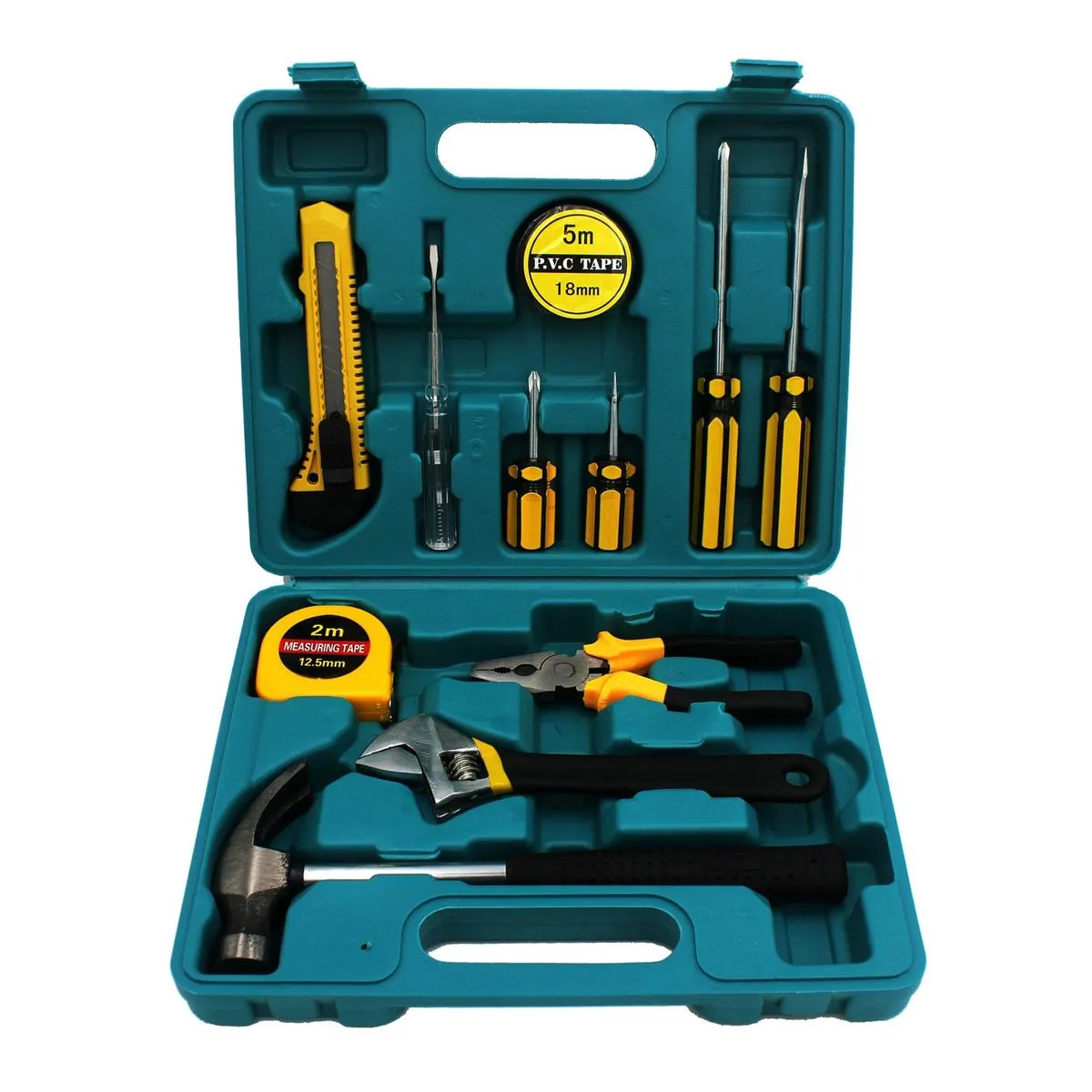 12Pieces Home Repair Tool Set Compact Portable Hand Kit for Household Fixes