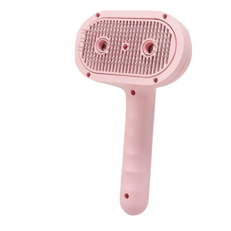 Pet Steam Brush for Cat & Dog, 2-Hole Double Spray, 3-in-1 Cat Steam Brush