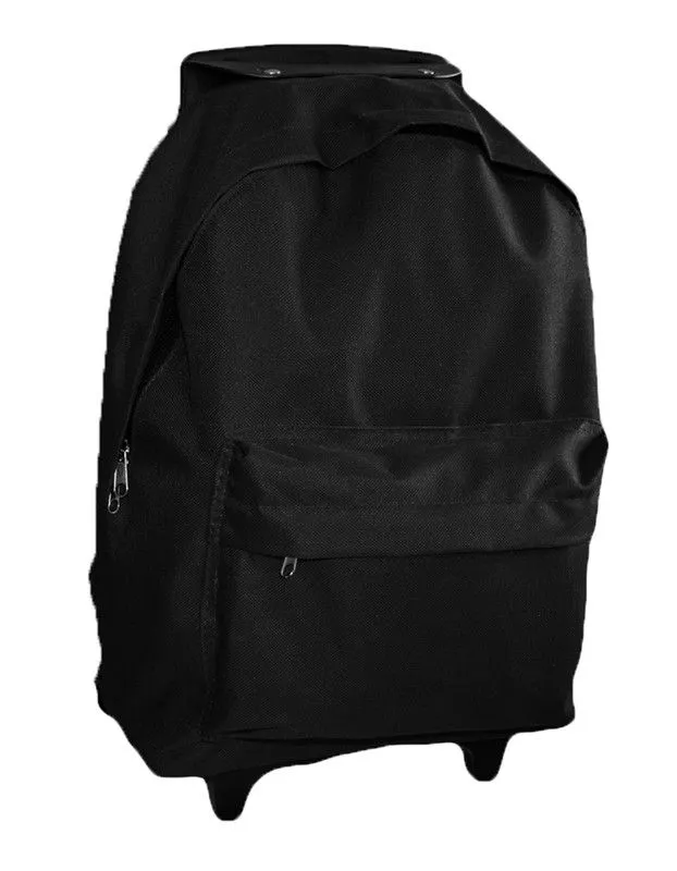 Fino DL-1004 Unisex Grade R -1 Trolley Wheeled School /Travel Backpacks - Black
