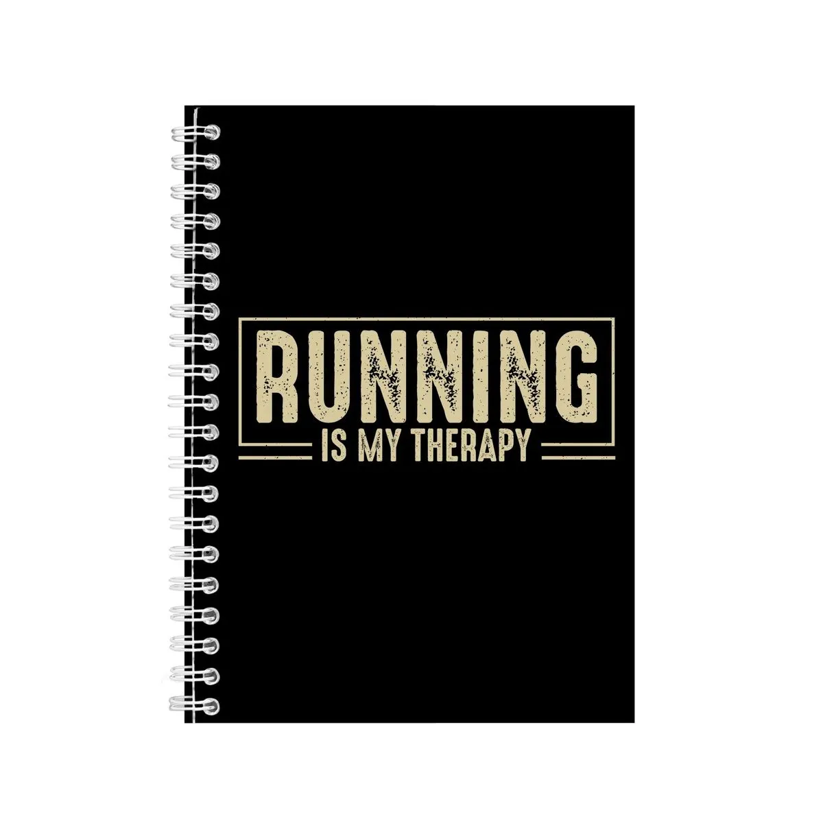 Run Therapy A5 Notebook Spiral Lined Running Graphic Saying Notepad Gift178