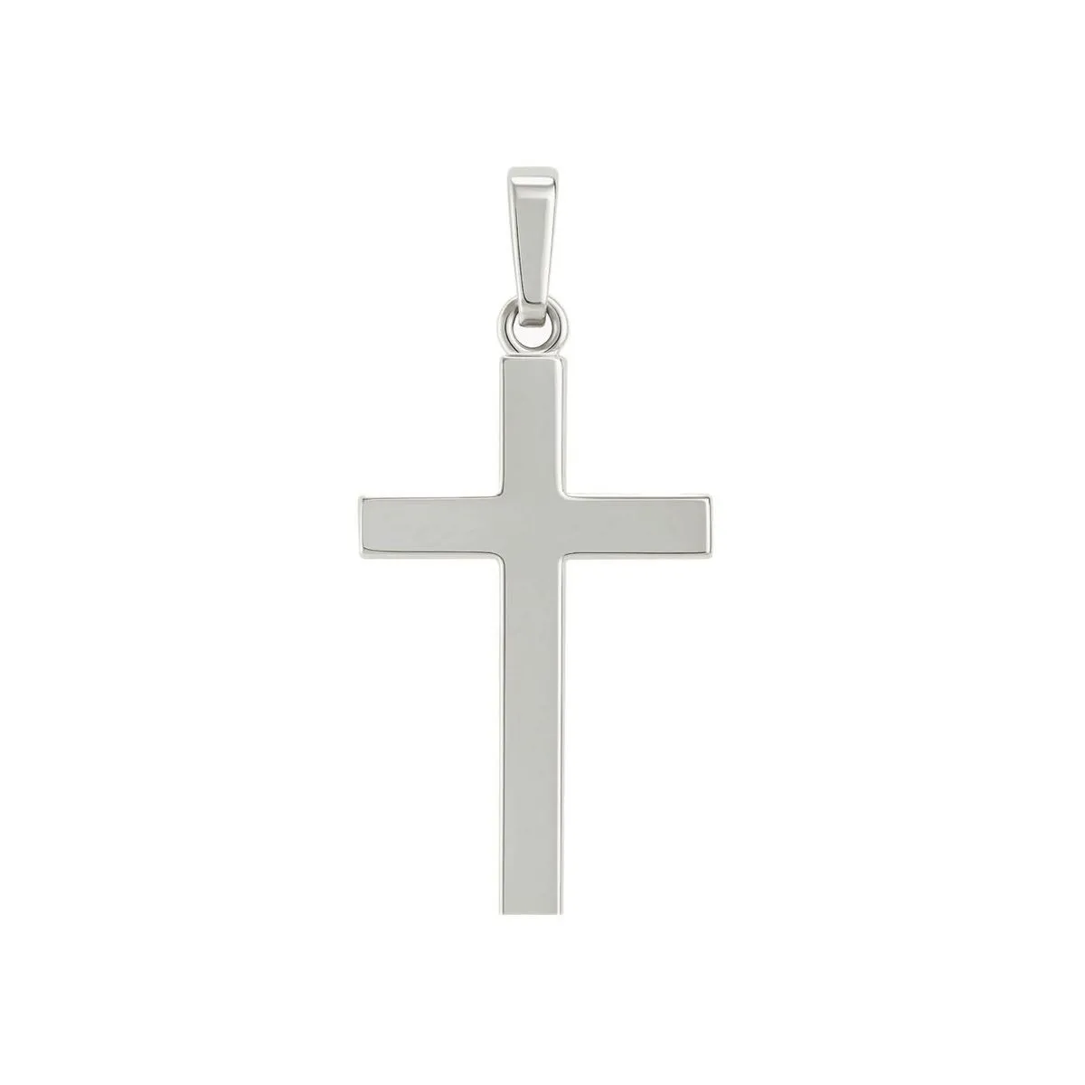 Solid Cross Sterling Silver 925 Pendant