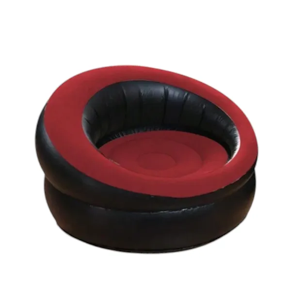 Outdoor Inflatable Flannel Sofa - Red & Black