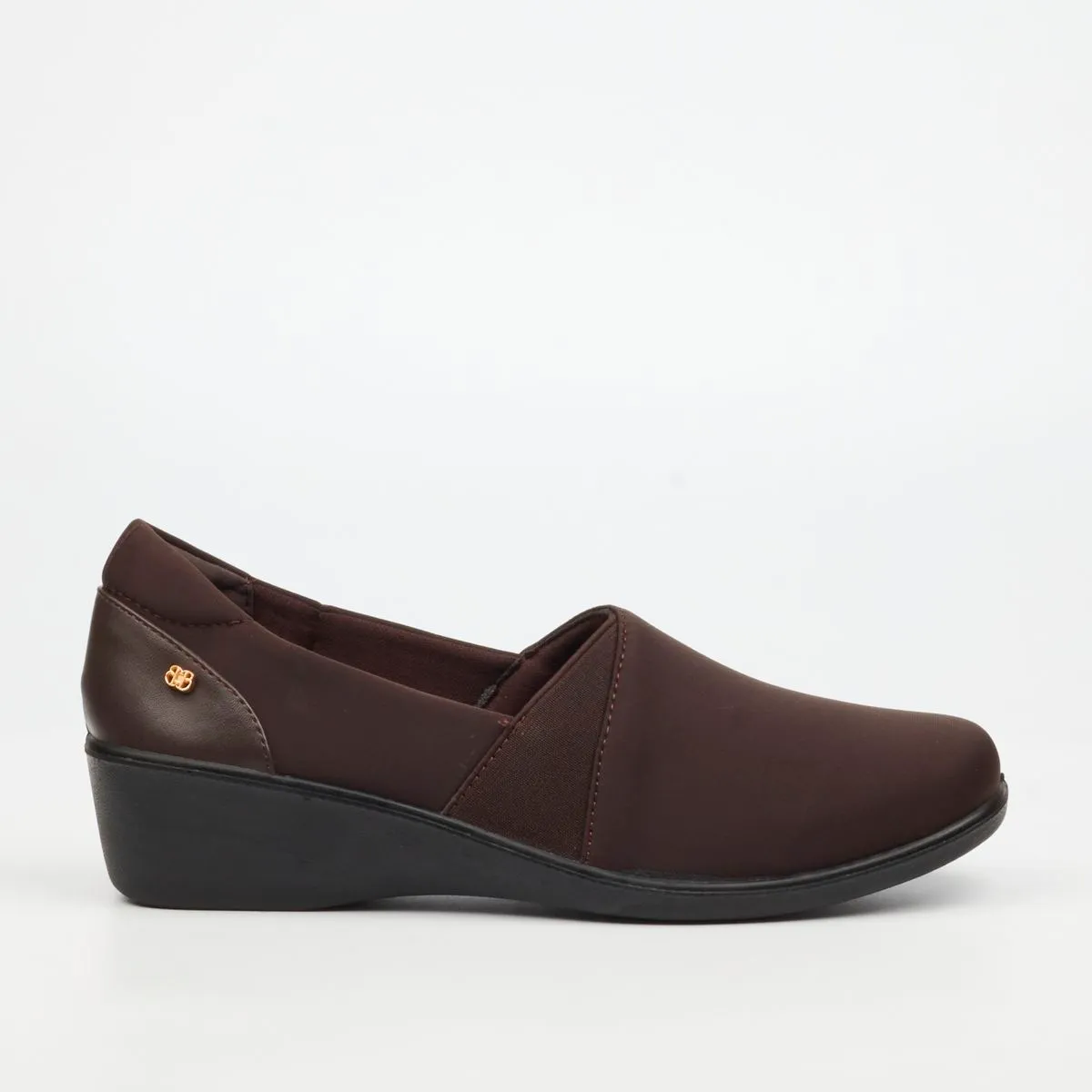 Butterfly Feet Classics Isabella 2 Chocolate Women Textile Low Wedges
