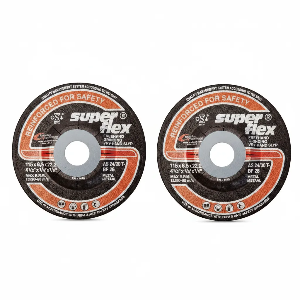 Superflex 115mm Grinding Disc Dome Steel for Metal Finishing - 2 Pack
