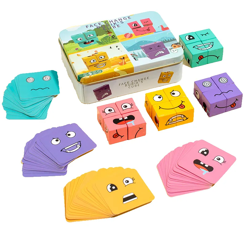 Cube Face Changing Building Blocks Board Game,Multiplayer Interactive Games