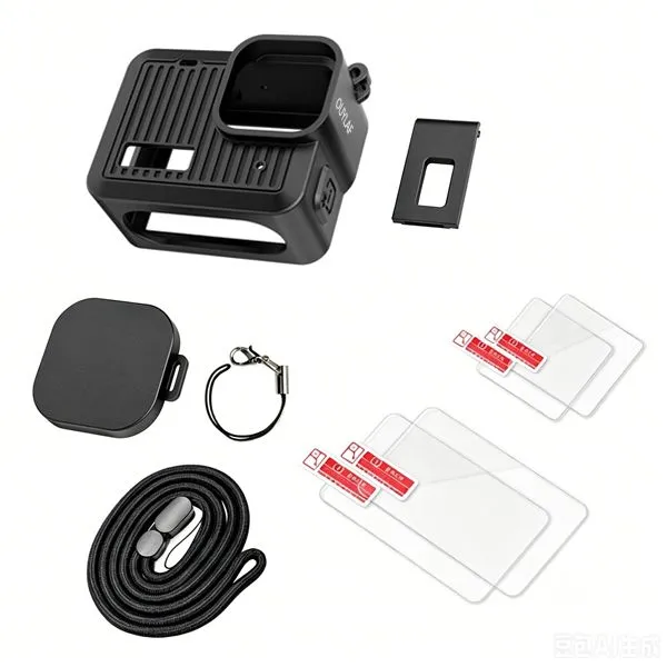 Accessories Kit Compatible with Go Pro Hero 4K,Protective Case/Film/Len Cap