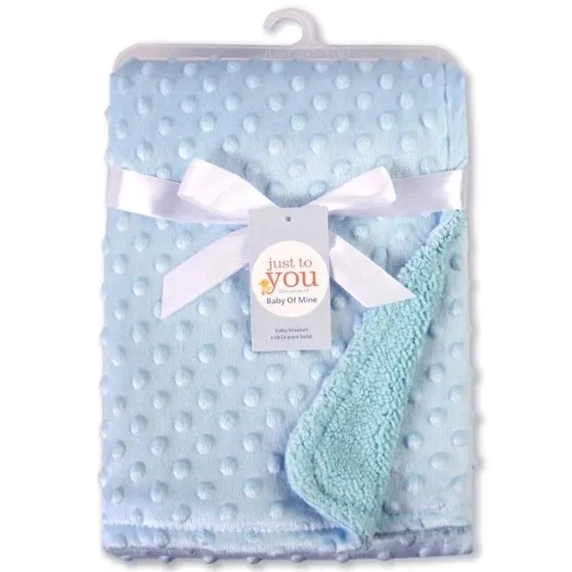 Baby Blanket & Swaddling Newborn Thermal Soft Fleece Blanket - Blue