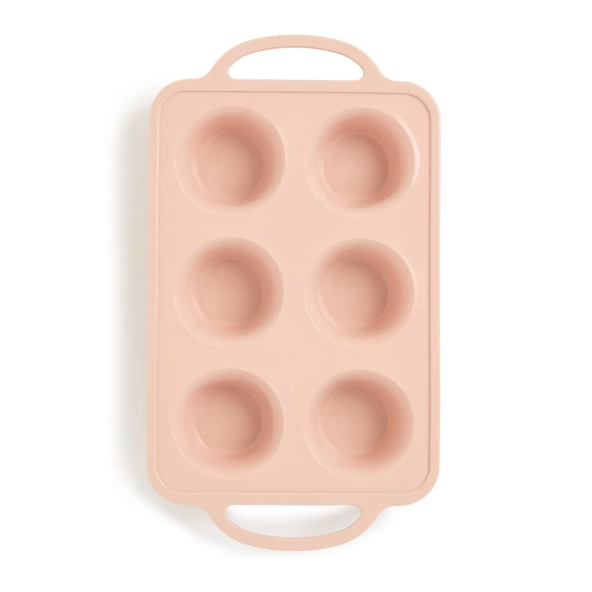 George & Mason - Silicone Muffin Pan with Handles - Peach