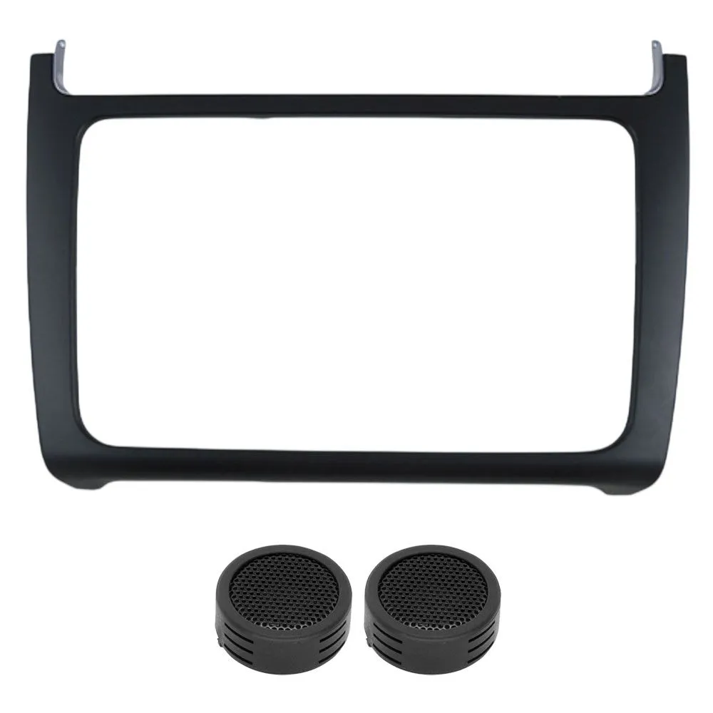 Radio Fascia D/Din Trim Plate Compatible with VW Polo 7 & Evo Tweeters