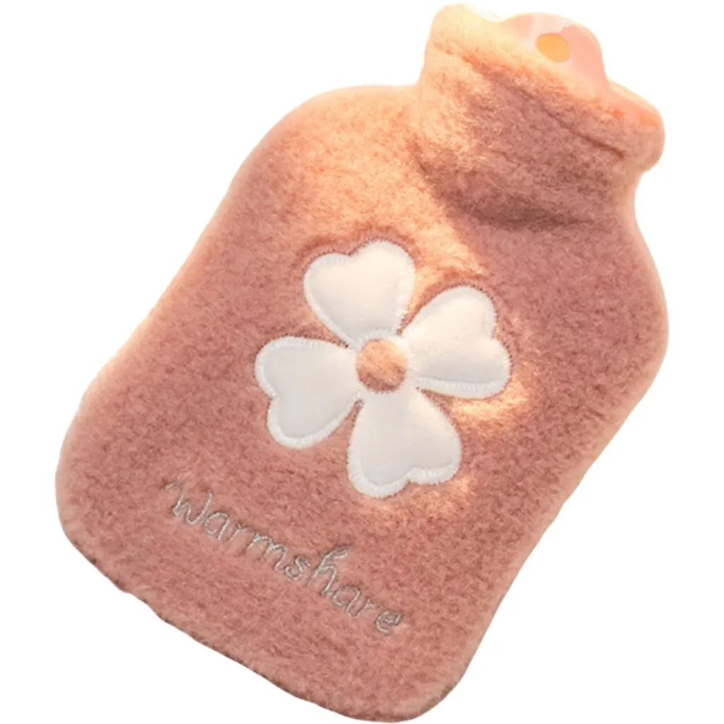 Winter Water Filled Hot Water Bottle-PVC-Portable Plush Hand Warmer-1000ml