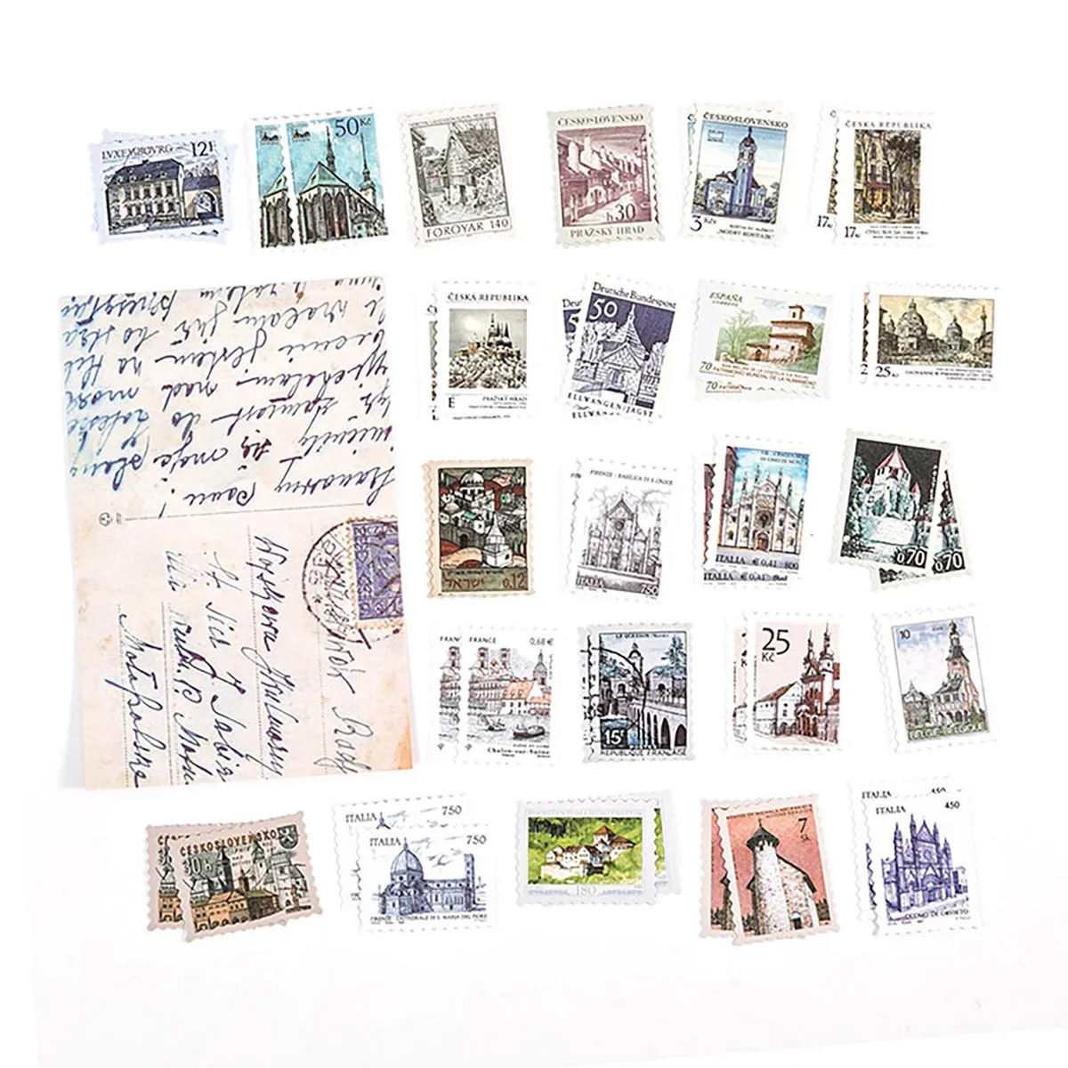46Pcs Non Drying Adhesive Stickers Set for DIY Scrapbook & Photo Albums