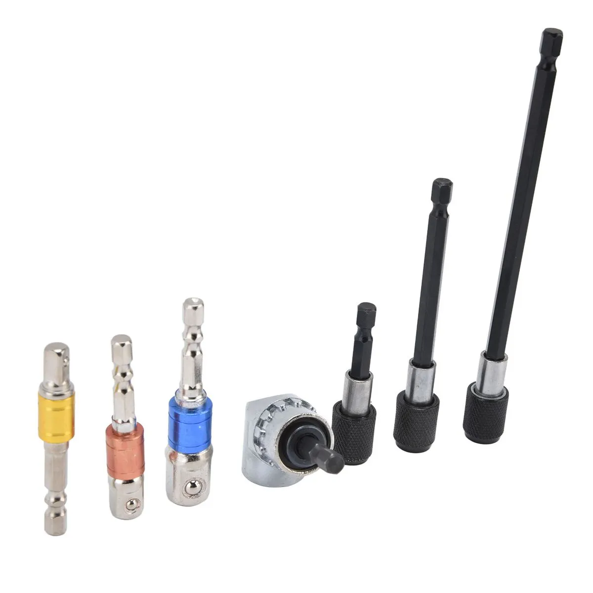 Power Tool Accessories Set 7Pcs 1/4in Magnetic Socket Adapter for Drill