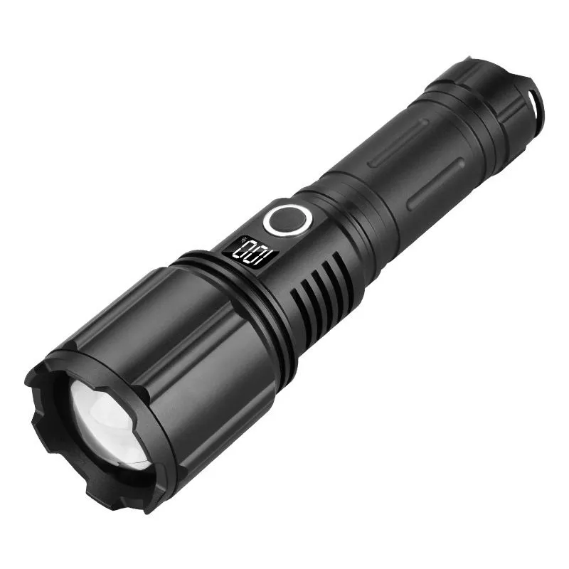 LED Laser Torch,High Lumen,DigitalDisplay,USB Charge Emergency Power Supply