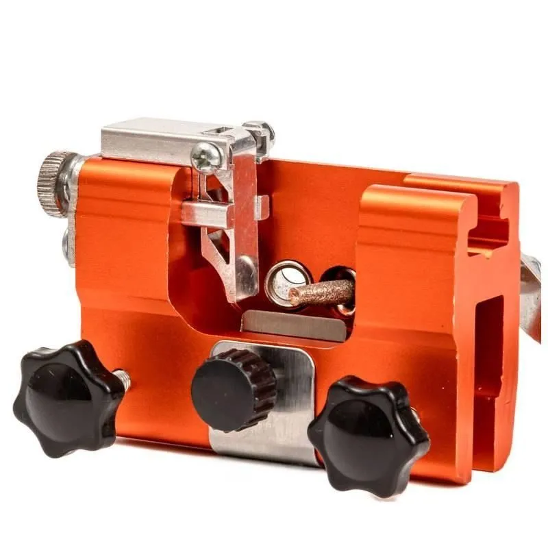 Manual Chain Sharpener With Clamp, Portable Hand Crank Garden Tool Small