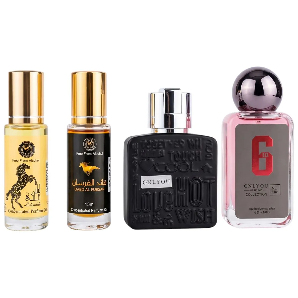 4 Pack Premium Men's Eau De Parfum & Perfume Oil Gift Set 30ml for Him EDP