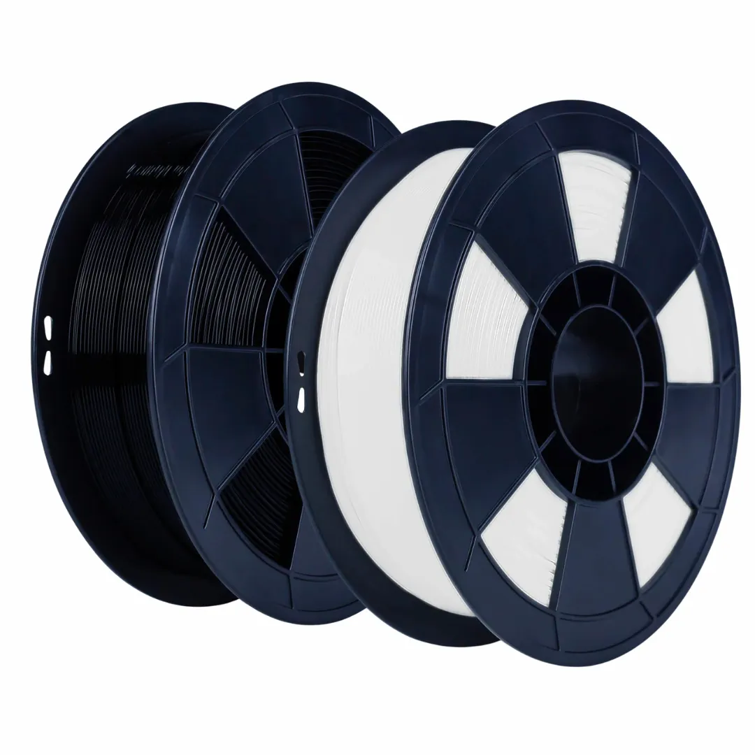 ZIRO PLA PRO 3D Printer Filament Bundle - 2 x 1KG - Black and Snow White