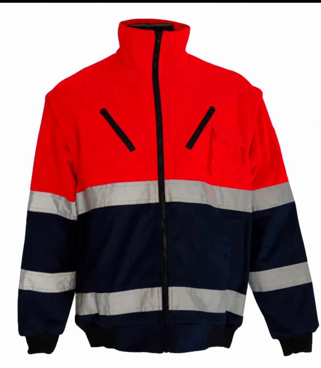 Two tone Reflective Bunny Jacket Red and Navy