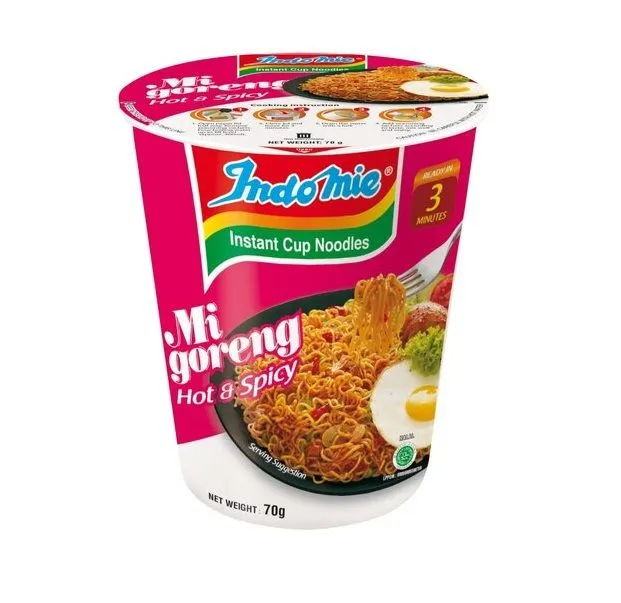Indomie Mi Goreng Hot & Spicy Instant Cup Noodles - 12 × 70 g