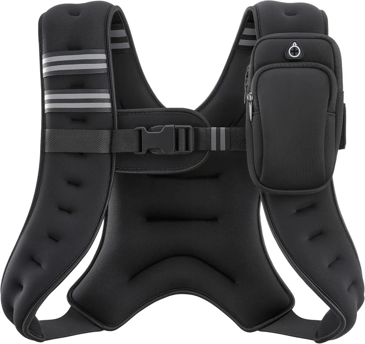 6kg Unisex Adjustable Breathable Training Weighted Vest with Arm Bag Pocket