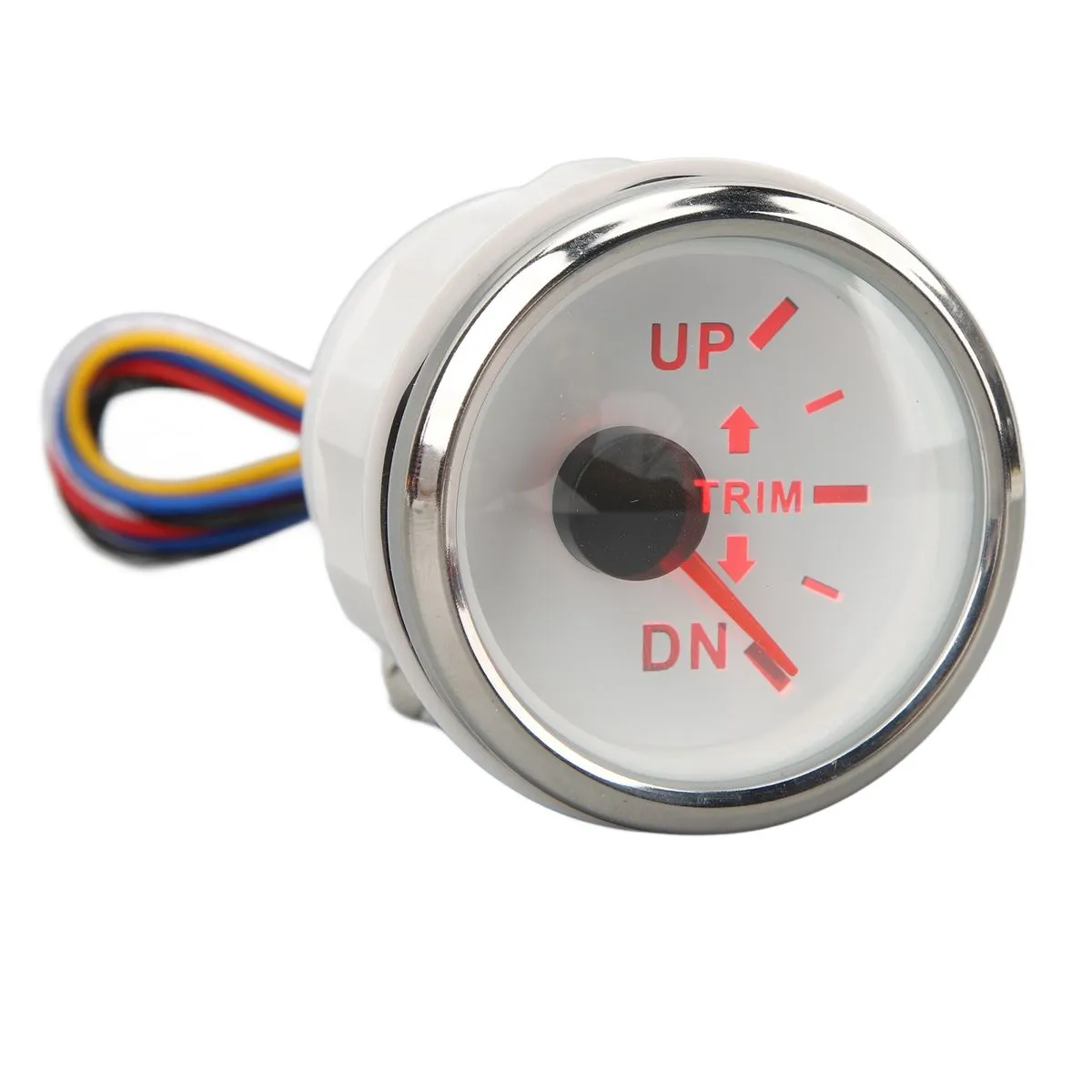 52MM Boat Trim Gauge DC9-32V White Dial Silver Frame
