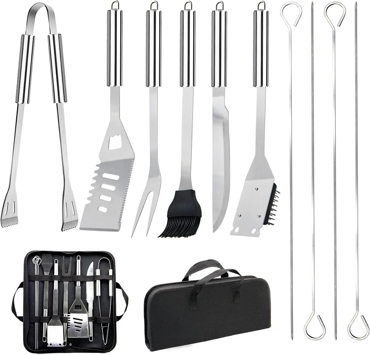BBQ Grilling Accessories Set, Portable Practical Grill Tools Utensils Kit