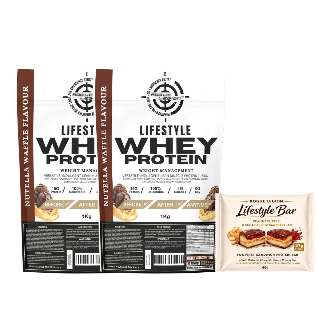Rogue Legion Lifestyle Whey Protein - Nutella Waffle and Peanut and Jam