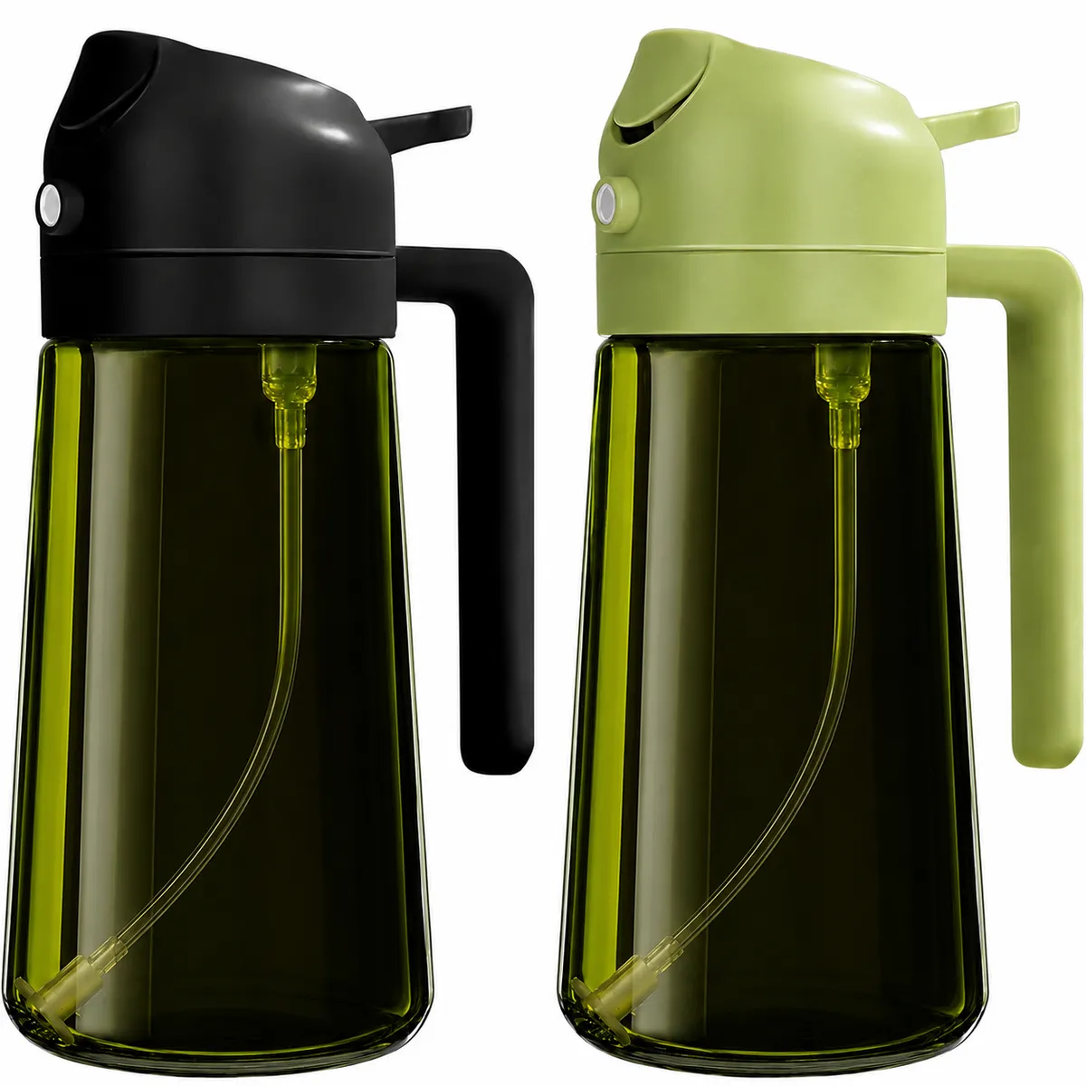 470ml 2Piece Oil Sprayer & Pourer Set - UV-Protected Glass Bottle