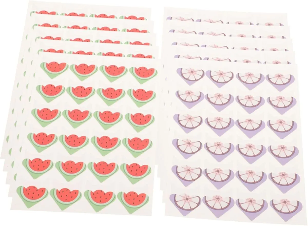 Cute Fruit-Themed Self-Adhesive Photo Corners Decor for Scrapbooks Albums
