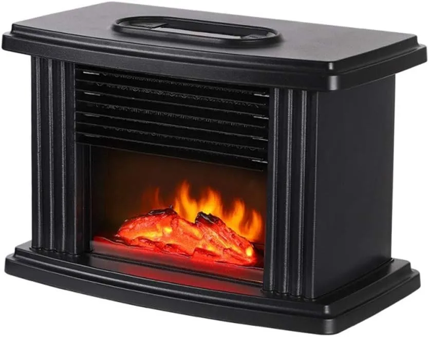 Portable Desktop Electric Fireplace Heater with 3D Flame Effect - 500W