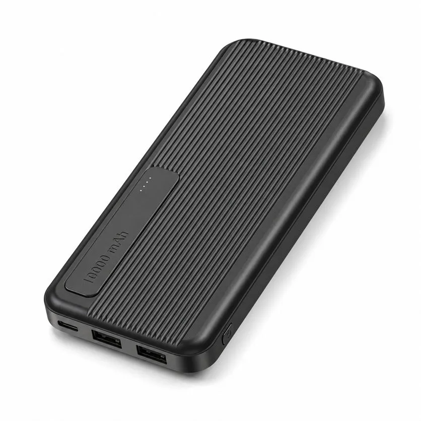 Portable 10000mAh Power Bank & 2 USB Outputs for Smartphones & Tablets