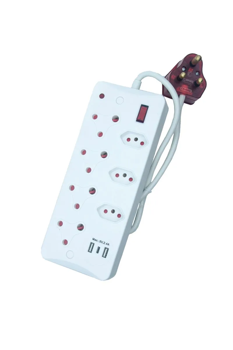 7 Ways Multi Socket-outlet With USB A+C Ports & Surge Protected CM-2807