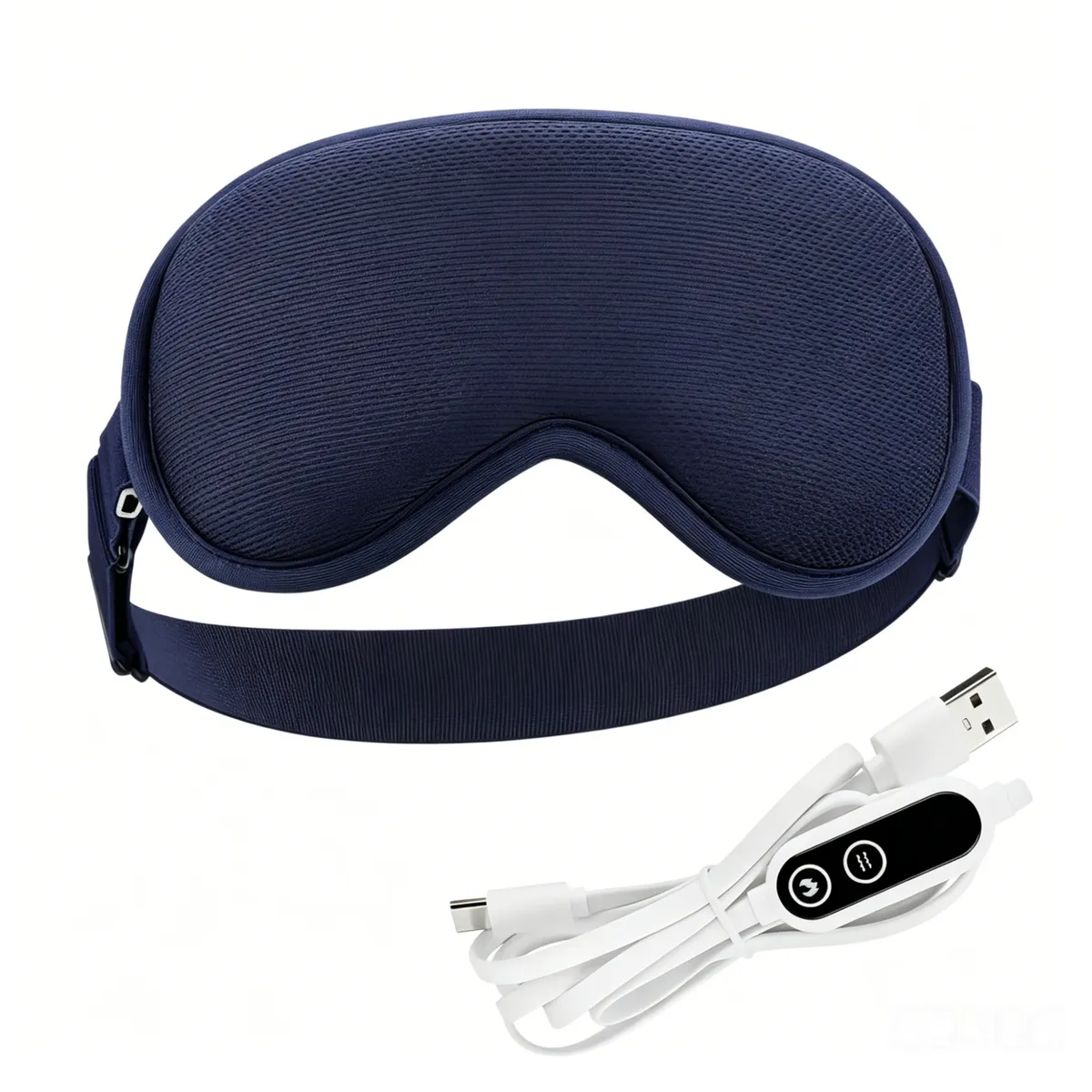 Kemei 3D Heated Eye Mask With Vibration Massage-Usb Warm Compress Eye Care