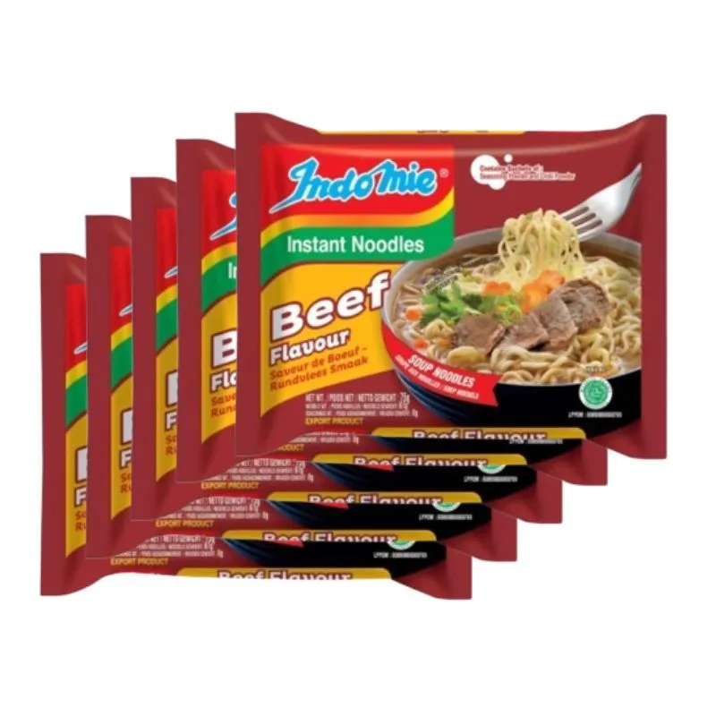 Indomie Instant Noodles Beef Flavour 5 Pack (350g)