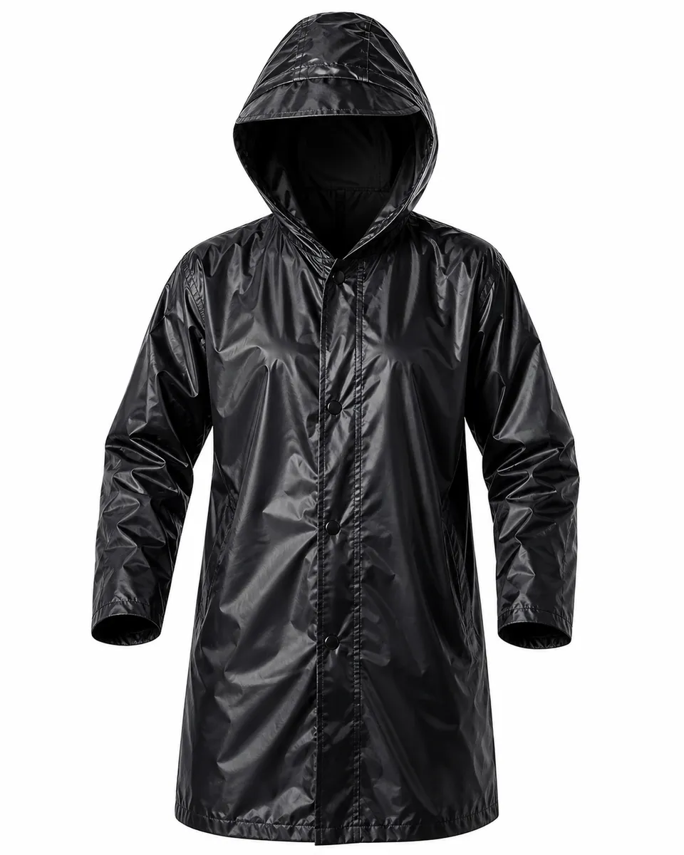 Kids Waterproof Raincoat - Black