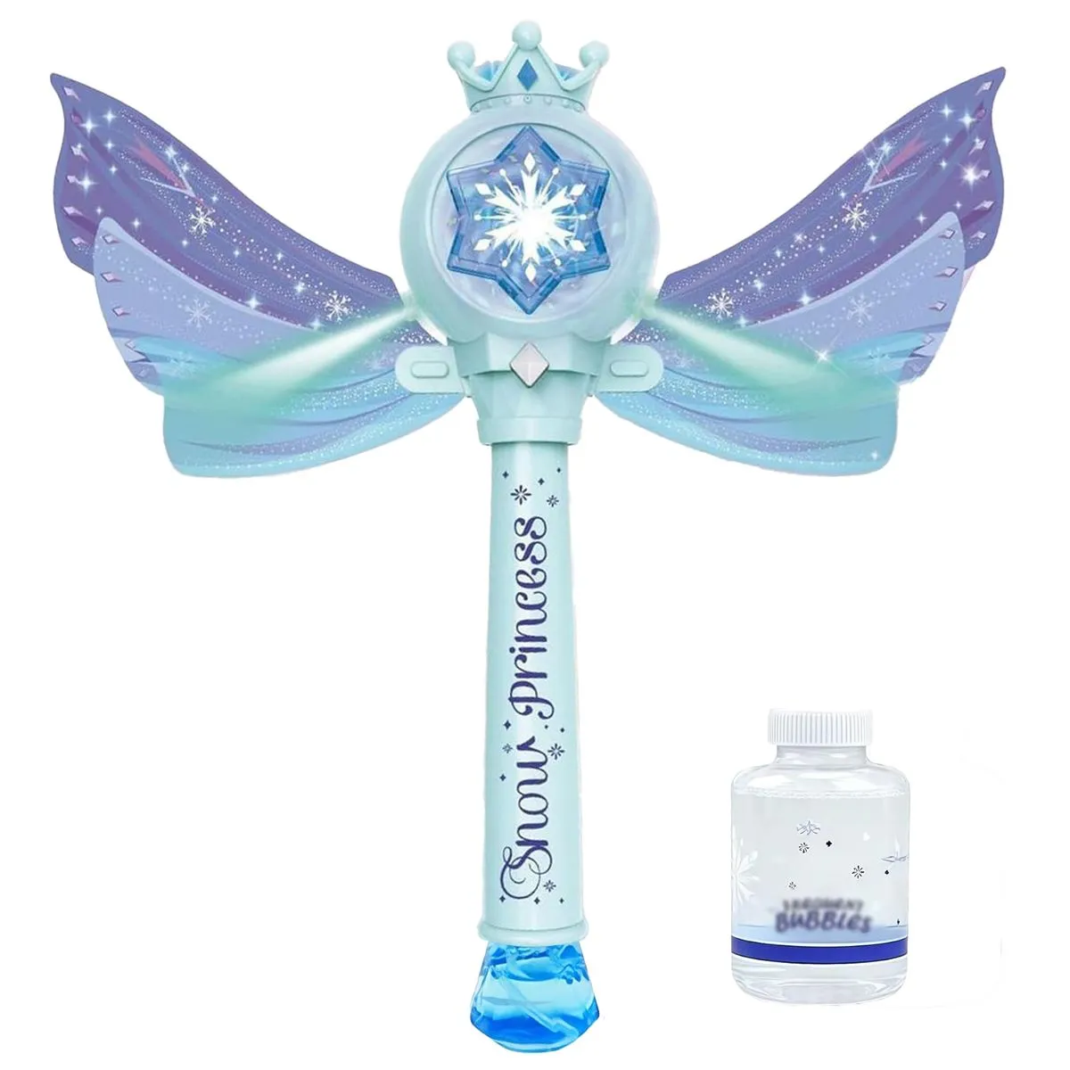 Bubble Wand for Kids Girls LED Light & Music Bubble Machine - Blue